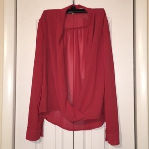 Sheer Top with Open Front